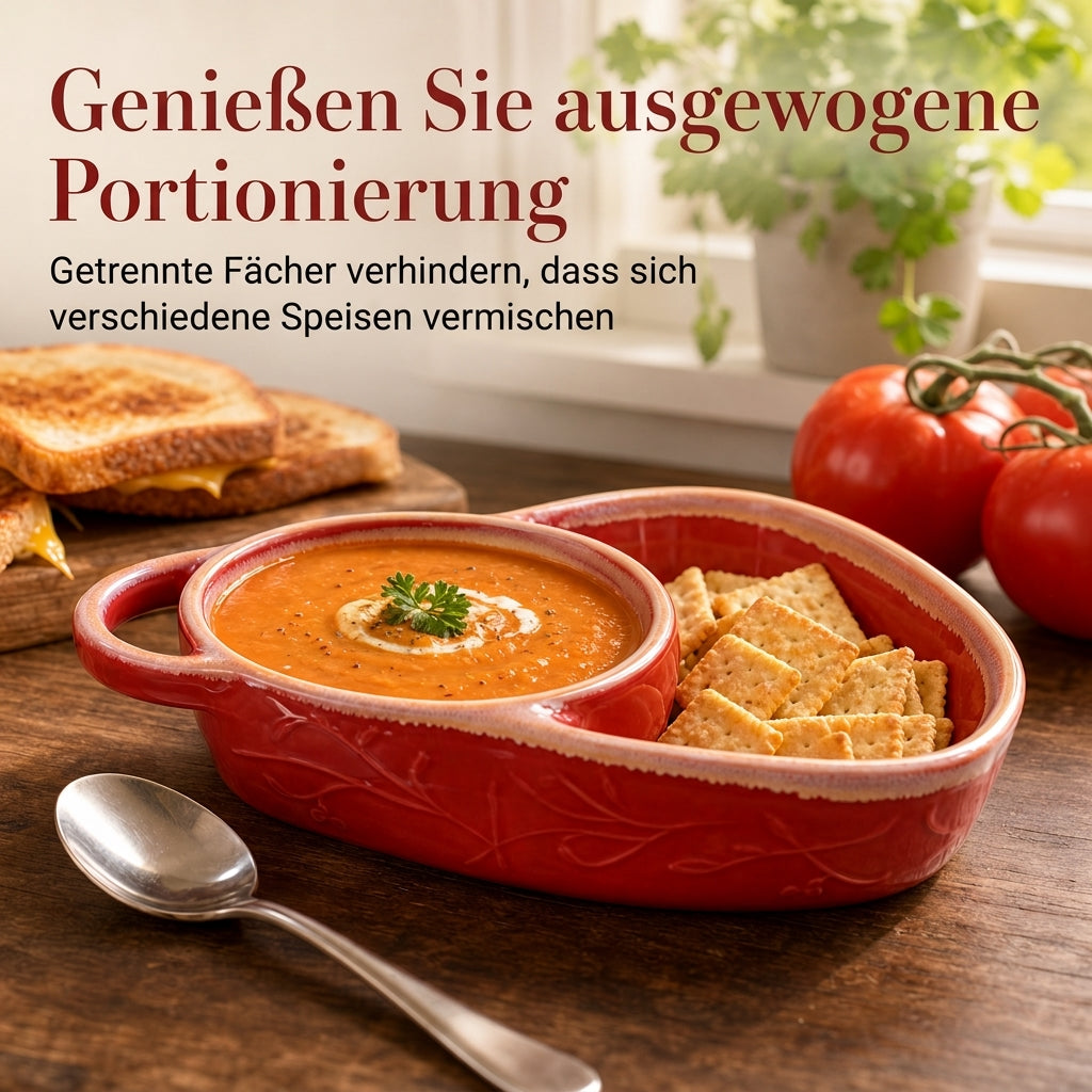✨🎉85000+ Mal verkauft!🎁🍽️Retro Keramik-Auflaufform mit Einzelgriff – Schadstofffrei backen & sicher servieren