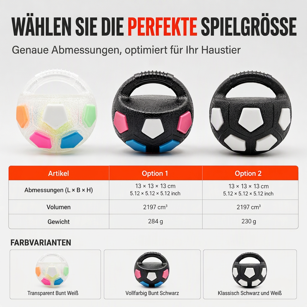 ⚽ 50 % RABATT! 🐶 Interaktiver Fußball-Hundespielball mit Grifflaschen, ideal für gemeinsames Spielen im Freien ✨