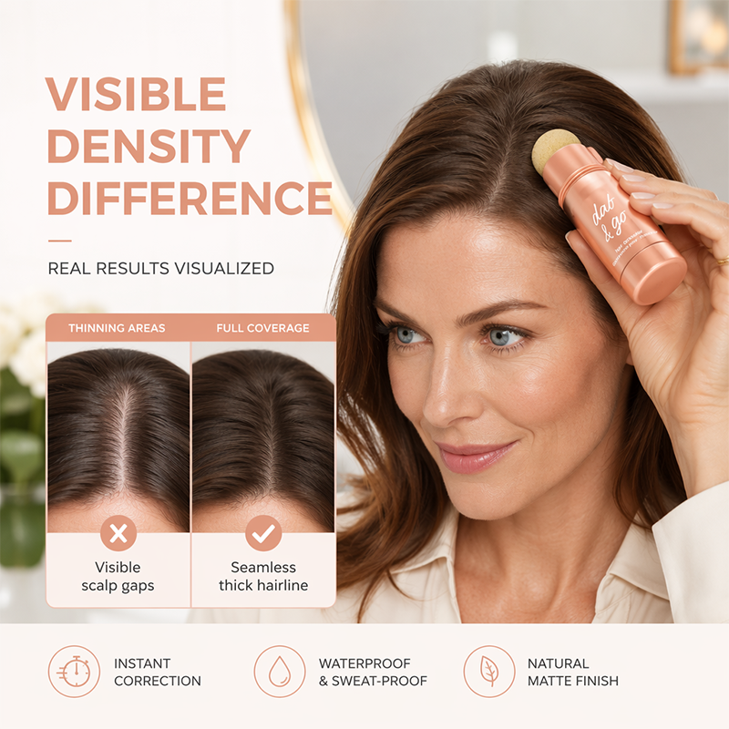 💇‍♀️ Graue Haare oder lichter Ansatz? – Sofort-Haarpuder-Stick mit Schwammapplikator – einfach auftragen, natürlich kaschieren & sofort frischer aussehen ✨