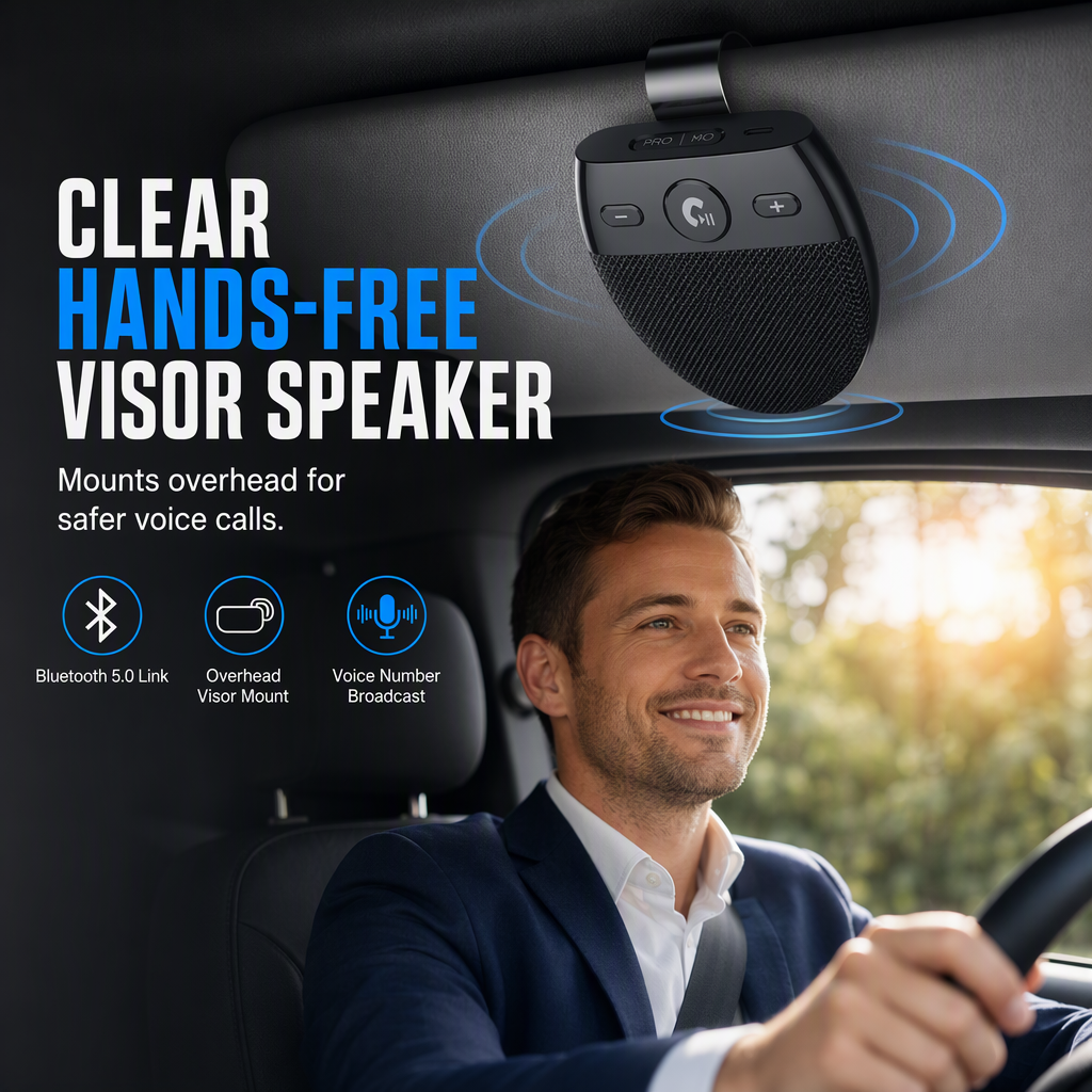🚗 50% RABATT! 📞  Bluetooth-Freisprecheinrichtung – Für Sonnenblende & A2DP ✨