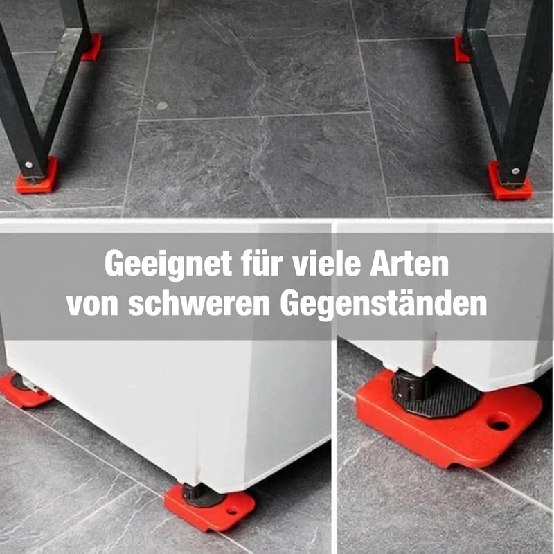 🛋️ 50 % RABATT JETZT! 🔄 Möbelheber & Umzugswerkzeug-Set, 4er-Pack – 360° Gleitscheiben & ergonomisches Heben ohne Rückenbelastung 💪