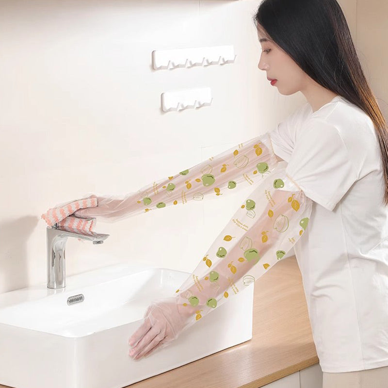 🧼🧤 Hygienisch bis zum Arm! – Bedruckte Einweg-Langarmhandschuhe aus Kunststoff – praktisch für Reinigung, Küche, Pflege & unterwegs ✨