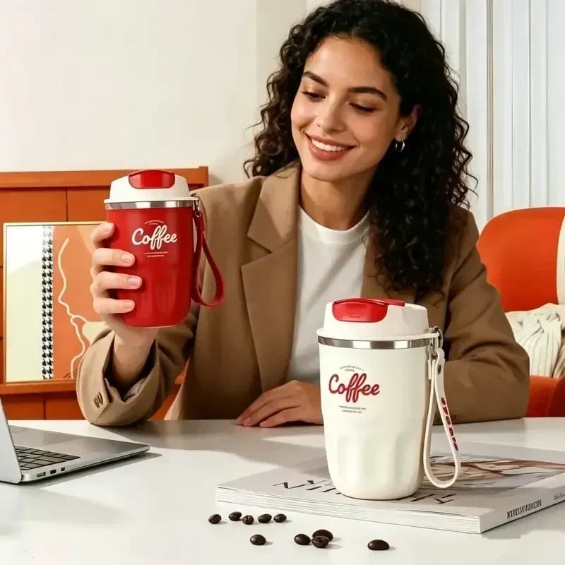 Tragbarer smarter Thermo-Kaffeebecher mit Temperaturanzeige
