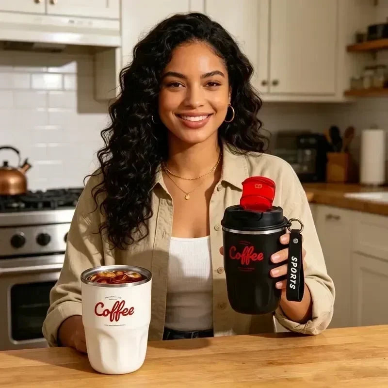 Tragbarer smarter Thermo-Kaffeebecher mit Temperaturanzeige