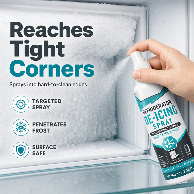 🧊❄️ Enteisungsspray für Kühl- & Gefrierschrank – schnelles Abtauen, einfache Anwendung und weniger Kratzen – ideal für die regelmäßige Reinigung ✨