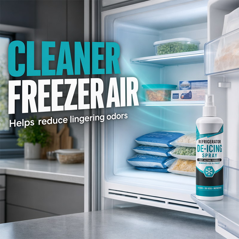 🧊❄️ Enteisungsspray für Kühl- & Gefrierschrank – schnelles Abtauen, einfache Anwendung und weniger Kratzen – ideal für die regelmäßige Reinigung ✨
