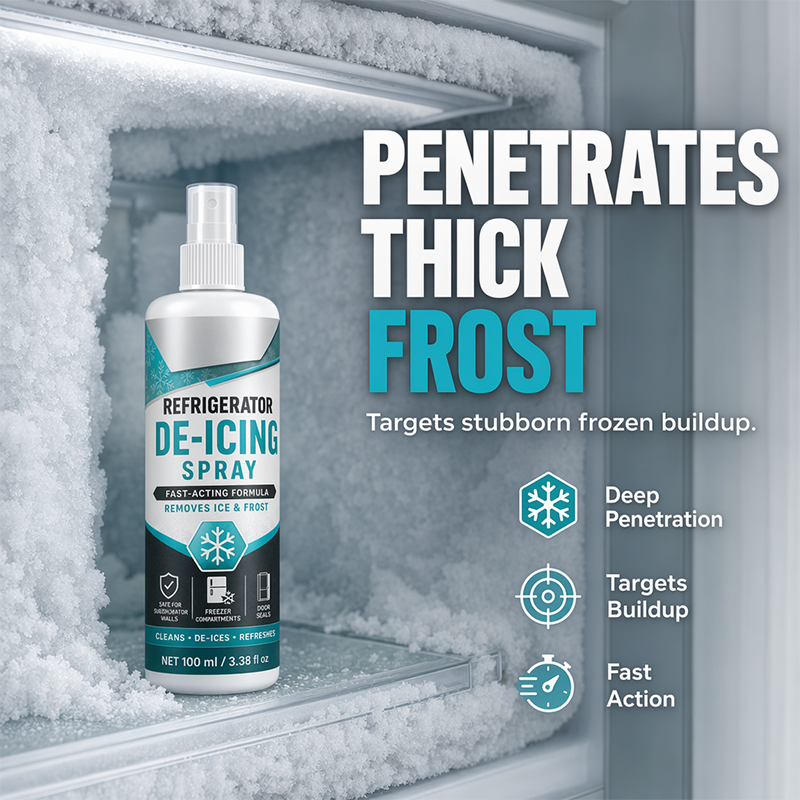 🧊❄️ Enteisungsspray für Kühl- & Gefrierschrank – schnelles Abtauen, einfache Anwendung und weniger Kratzen – ideal für die regelmäßige Reinigung ✨