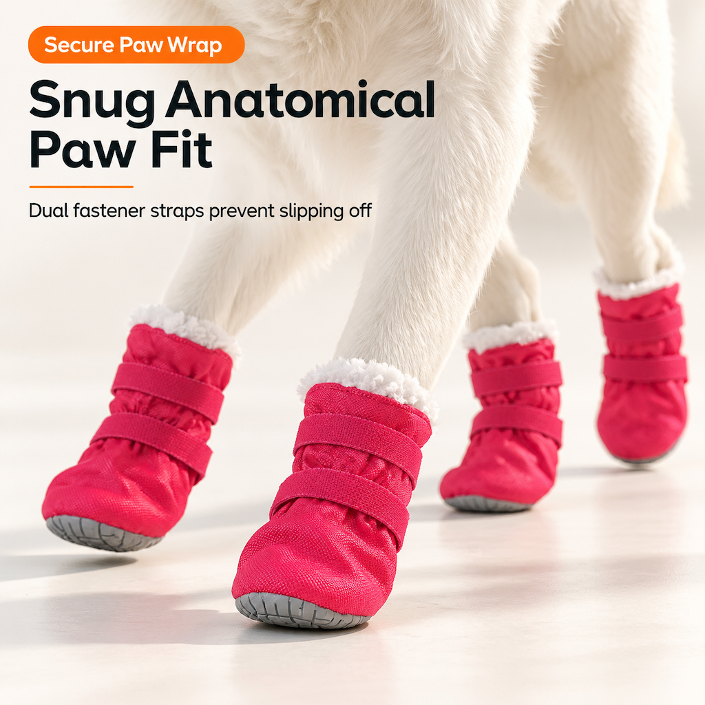 ❄️🐕 Winterwarme, wasserdichte & rutschfeste Hundestiefel – warmes Futter, sichere Sohle und zuverlässiger Schutz bei Kälte, Nässe und Eis ✨