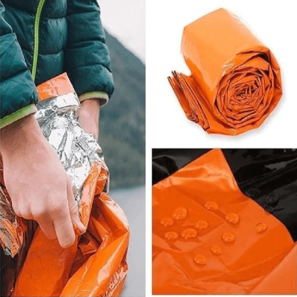 ⚡ Notfall-Thermo-Schlafsack – leicht, kompakt & wärmend für Outdoor & Notfälle 🏕️