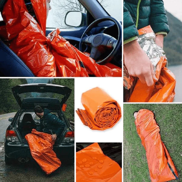 ⚡ Notfall-Thermo-Schlafsack – leicht, kompakt & wärmend für Outdoor & Notfälle 🏕️