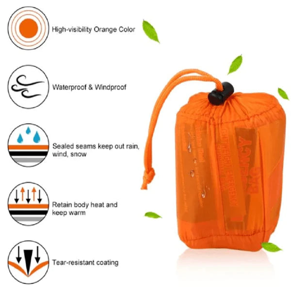 ⚡ Notfall-Thermo-Schlafsack – leicht, kompakt & wärmend für Outdoor & Notfälle 🏕️