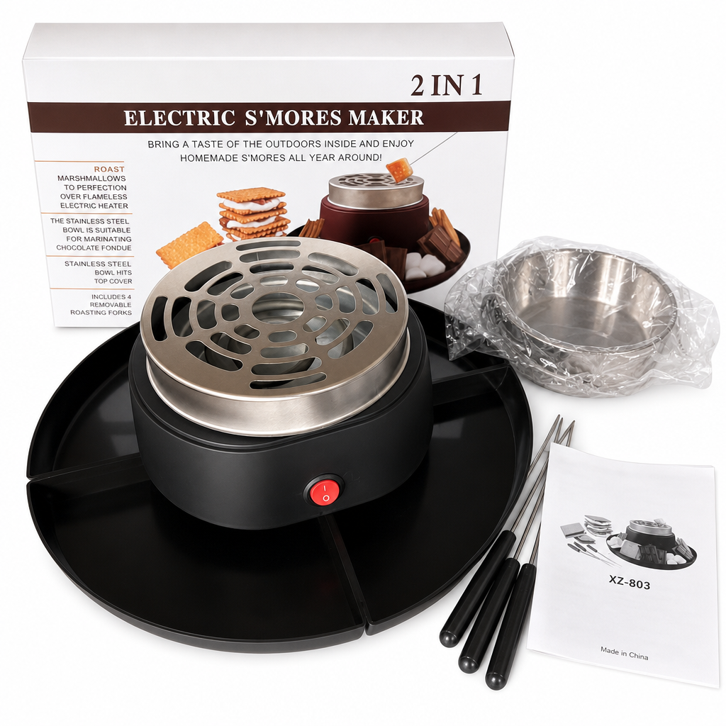 ⏳Begrenztes Angebot: 50% Rabatt⏰2-in-1 Elektrischer Schokoladen-Fondue-Schmelztopf und Röster-Set mit Obstplatte für Partys⚡♨️🧁