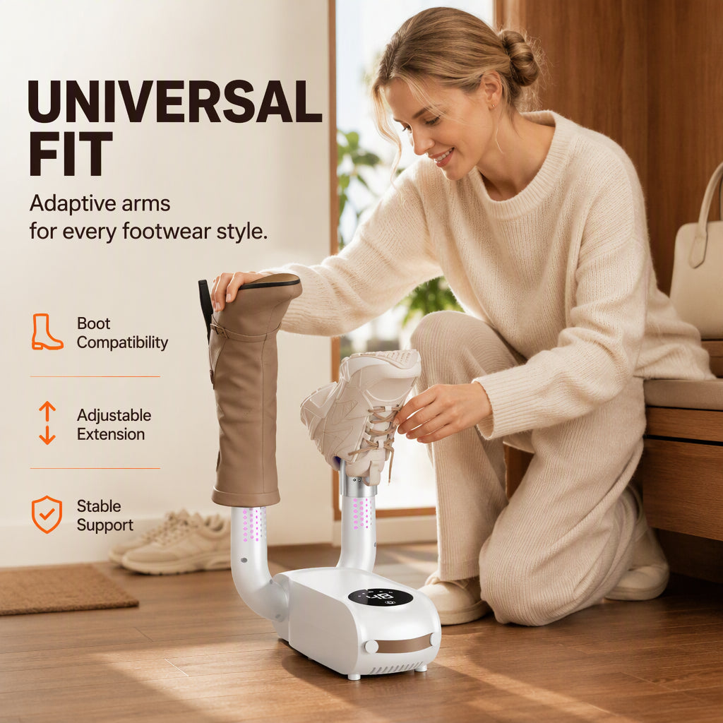 👟🔥 Faltbarer Schuhtrockner mit smartem Timer und UV-Licht – schnelle Trocknung, weniger Geruch und platzsparende Aufbewahrung für Sneaker, Stiefel und Alltagsschuhe ✨