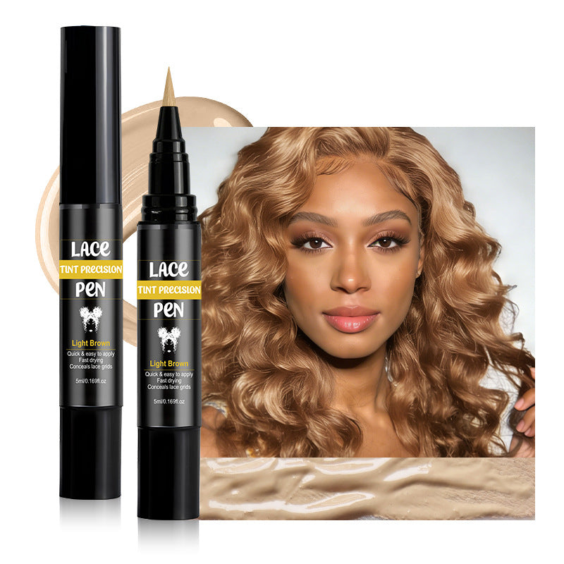 ✨JETZT 50% RABATT! Lace Tint Kopfhaut-Farbstift – Sofortiger Lace-Knoten-Schmelzstift, schweißresistente Perücken-Haaransatz-Färbung, natürlicher Kopfhaut-Look für Lace-Front-Perücken
