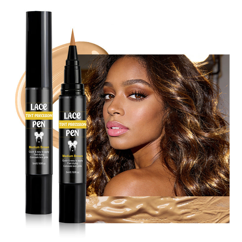 ✨JETZT 50% RABATT! Lace Tint Kopfhaut-Farbstift – Sofortiger Lace-Knoten-Schmelzstift, schweißresistente Perücken-Haaransatz-Färbung, natürlicher Kopfhaut-Look für Lace-Front-Perücken