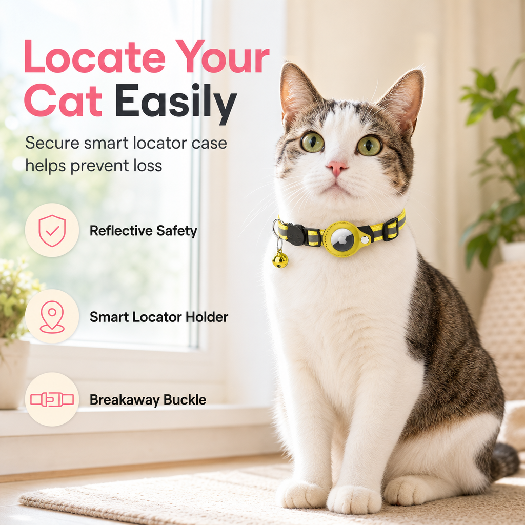 ⏳Nur für kurze Zeit – 50% RABATT⏰Reflektierendes Katzenhalsband mit wasserdichtem smartem Haustier-Tracker