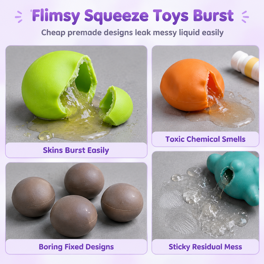 ⏳Zeitlich begrenztes Angebot⏳ DIY-Knetball-Bastelset – Squishy-Bälle selbst gestalten, mit weicher Füllung und langsamer Rückverformung, vier Setvarianten