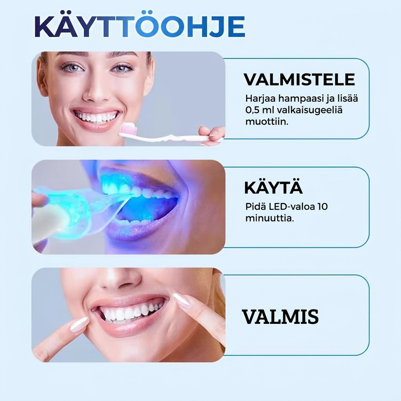 🥳2026 HEISSER VERKAUF🥳💞50.000 VERKAUFT! 🦷✨ 50% RABATT! Professionelles LED-Zahnaufhellungsset – blaue LED-Beschleuniger, fleckenentfernendes Gel & komfortable Mundschiene. Sichtbare Ergebnisse in 10-minütigen Sitzungen zu Hause! 🛡️✅
