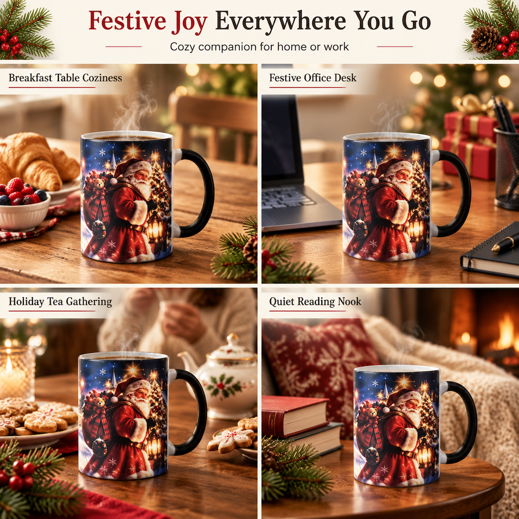 🎅 50% RABATT! 🎁 Weihnachtsmann-Tasse mit Thermo-Farbwechseleffekt – Farbe ändert sich bei heißem Getränk
