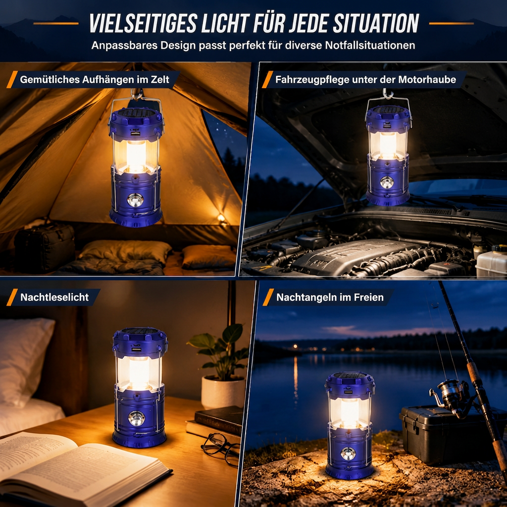 ⏳Zeitlich begrenztes Angebot: 50 % Rabatt⏰Tragbare Solar-LED-Campinglampe für den Außen⛺🔦