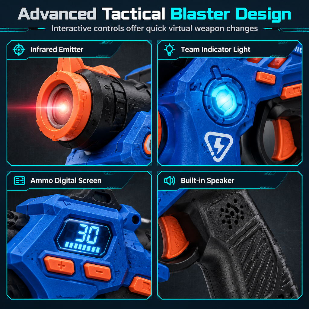 🔥 Bestseller 2026! 💞 Über 1000+ verkauft! 50% Rabatt! 🔫 Infrarot-Laser-Tag-Set für Kinder – 2 Mini-Pistolen & 1 Projektor mit Sound- und Lichteffekten – ideal für Zwei-Spieler-Duelle & Geburtstage 🎯✨