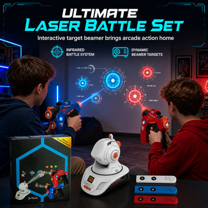 🔥 Bestseller 2026! 💞 Über 1000+ verkauft! 50% Rabatt! 🔫 Infrarot-Laser-Tag-Set für Kinder – 2 Mini-Pistolen & 1 Projektor mit Sound- und Lichteffekten – ideal für Zwei-Spieler-Duelle & Geburtstage 🎯✨
