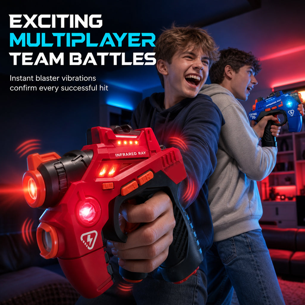 🔥 Bestseller 2026! 💞 Über 1000+ verkauft! 50% Rabatt! 🔫 Infrarot-Laser-Tag-Set für Kinder – 2 Mini-Pistolen & 1 Projektor mit Sound- und Lichteffekten – ideal für Zwei-Spieler-Duelle & Geburtstage 🎯✨
