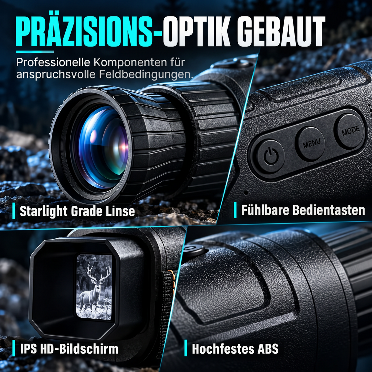 📢📢 50% RABATT🔍1080P HD Nachtsichtmonokular – 16-facher Digitalzoom für Outdoor-Abenteuer und Tierbeobachtung