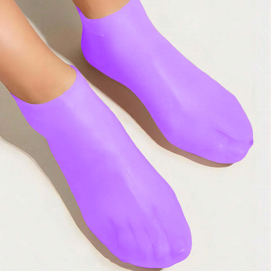 🔥Feuchtigkeitsspendende Fußmaske, Peeling-Silikonsocken, Strand-Schutzsocken