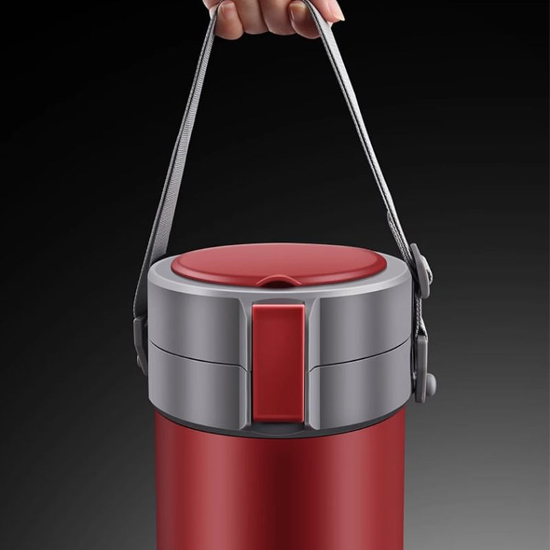 Mehrschichtige Edelstahl-Lunchbox mit großem Fassungsvermögen und extralanger Isolierung