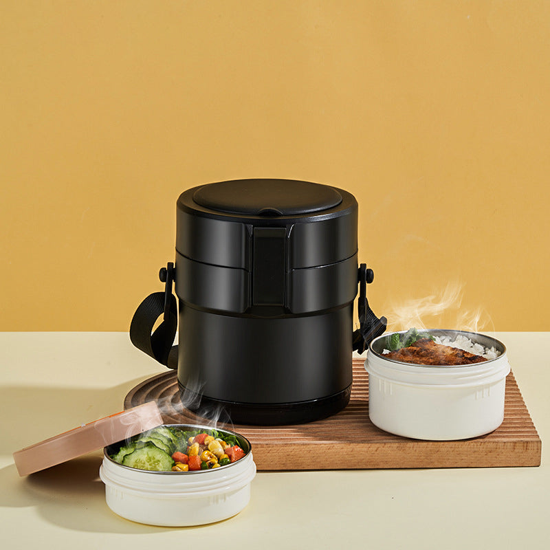 Mehrschichtige Edelstahl-Lunchbox mit großem Fassungsvermögen und extralanger Isolierung