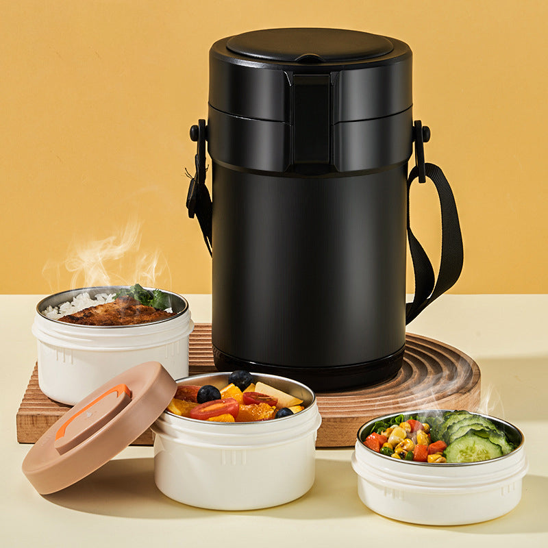 Mehrschichtige Edelstahl-Lunchbox mit großem Fassungsvermögen und extralanger Isolierung