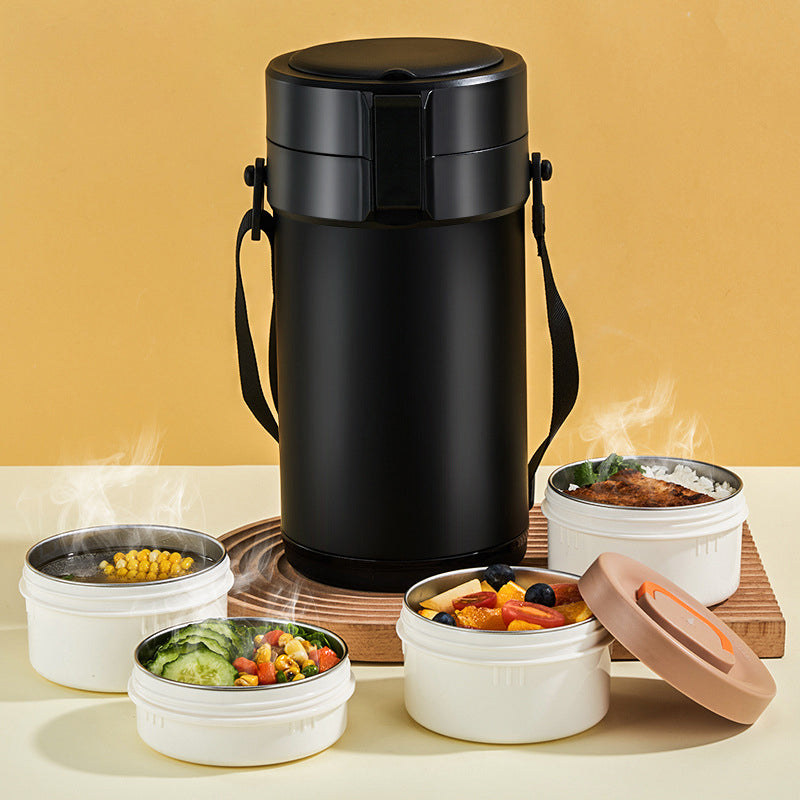 Mehrschichtige Edelstahl-Lunchbox mit großem Fassungsvermögen und extralanger Isolierung