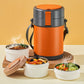 Mehrschichtige Edelstahl-Lunchbox mit großem Fassungsvermögen und extralanger Isolierung